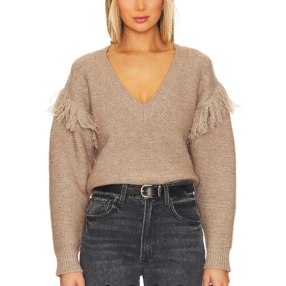 Stitches and Stripes Anderson Fringe Tunic Sweater